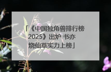 《中国独角兽排行榜2025》出炉 书亦烧仙草实力上榜