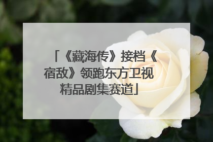 《藏海传》接档《宿敌》领跑东方卫视精品剧集赛道