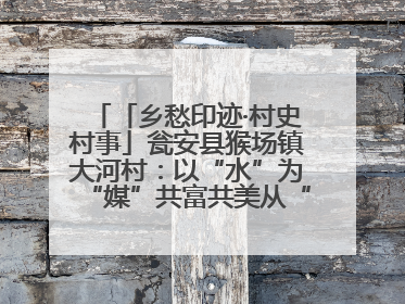 「乡愁印迹·村史村事」瓮安县猴场镇大河村：以“水”为“媒”共富共美从“河”而来
