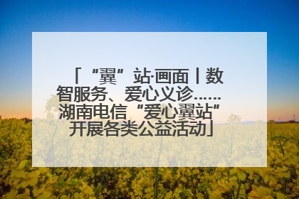 “翼”站·画面丨数智服务、爱心义诊……湖南电信“爱心翼站” 开展各类公益活动