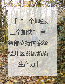 “一个加强、三个加快” 商务部支持国家级经开区发展新质生产力