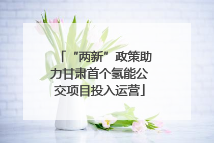 “两新”政策助力甘肃首个氢能公交项目投入运营