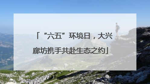 “六五”环境日，大兴廊坊携手共赴生态之约