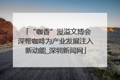 “咖香”漫溢文博会 深帮咖啡为产业发展注入新动能_深圳新闻网