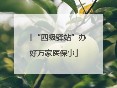“四级驿站”办好万家医保事