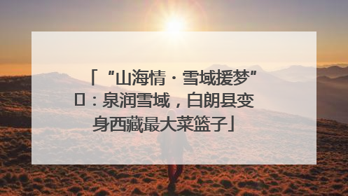 “山海情・雪域援梦”⑪：泉润雪域，白朗县变身西藏最大菜篮子