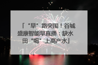 “旱”路突围！谷城盛康智能旱直播：缺水田“喝”上高产水