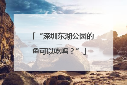 “深圳东湖公园的鱼可以吃吗？”