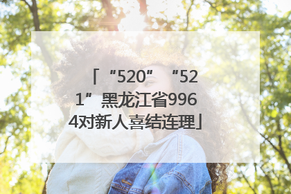 “520”“521”黑龙江省9964对新人喜结连理