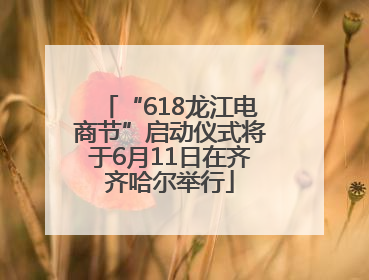 “618龙江电商节”启动仪式将于6月11日在齐齐哈尔举行