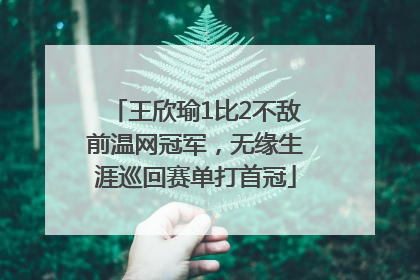 王欣瑜1比2不敌前温网冠军，无缘生涯巡回赛单打首冠