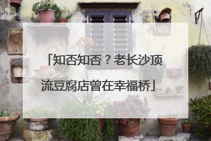 知否知否？老长沙顶流豆腐店曾在幸福桥
