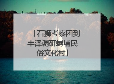 石狮考察团到丰泽调研蟳埔民俗文化村