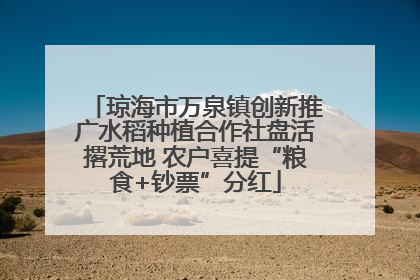 琼海市万泉镇创新推广水稻种植合作社盘活撂荒地 农户喜提“粮食+钞票”分红