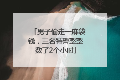 男子偷走一麻袋钱，三名特警整整数了2个小时