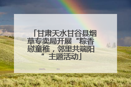 甘肃天水甘谷县烟草专卖局开展“粽香慰童稚，邻里共端阳”主题活动
