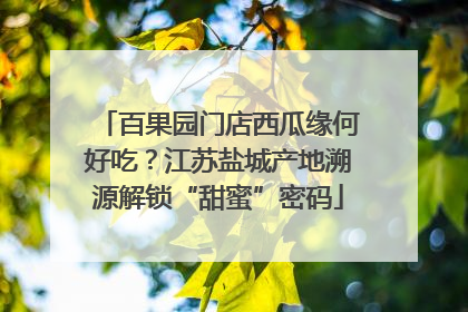 百果园门店西瓜缘何好吃？江苏盐城产地溯源解锁“甜蜜”密码