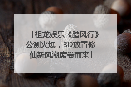 祖龙娱乐《踏风行》公测火爆，3D放置修仙新风潮席卷而来