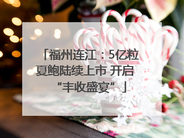 福州连江：5亿粒夏鲍陆续上市 开启“丰收盛宴”