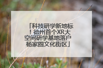 科技研学新地标！德州首个XR大空间研学基地落户杨家圈文化街区