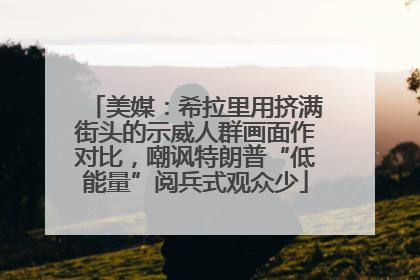 美媒：希拉里用挤满街头的示威人群画面作对比，嘲讽特朗普“低能量”阅兵式观众少