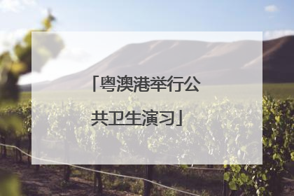 粤澳港举行公共卫生演习