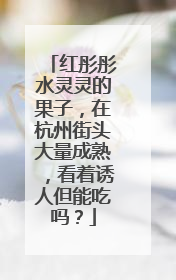 红彤彤水灵灵的果子，在杭州街头大量成熟，看着诱人但能吃吗？