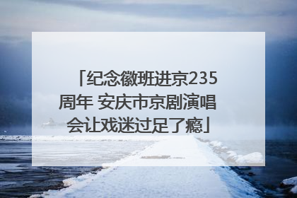 纪念徽班进京235周年 安庆市京剧演唱会让戏迷过足了瘾