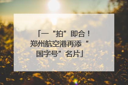 一“拍”即合！郑州航空港再添“国字号”名片