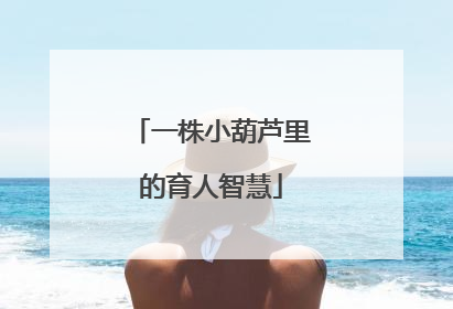 一株小葫芦里的育人智慧