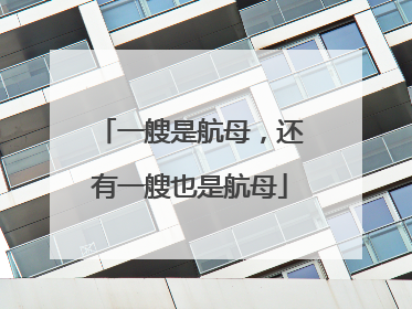 一艘是航母，还有一艘也是航母