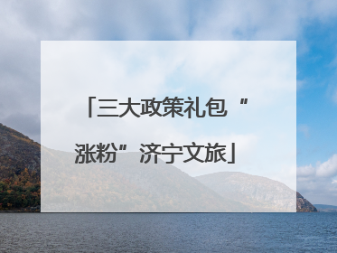 三大政策礼包“涨粉”济宁文旅