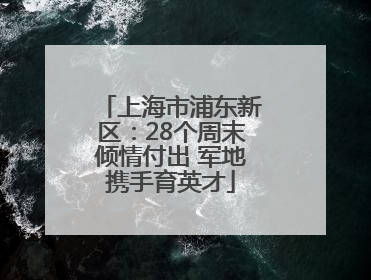 上海市浦东新区：28个周末倾情付出 军地携手育英才