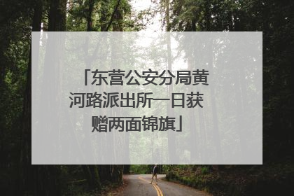 东营公安分局黄河路派出所一日获赠两面锦旗