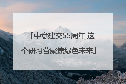 中意建交55周年 这个研习营聚焦绿色未来