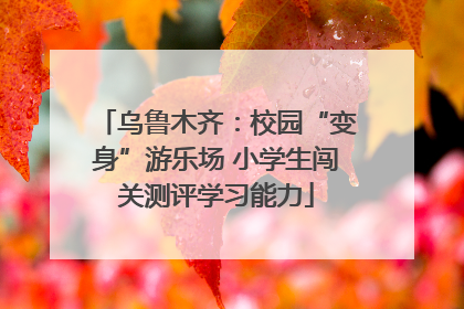 乌鲁木齐：校园“变身”游乐场 小学生闯关测评学习能力
