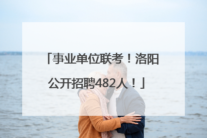 事业单位联考！洛阳公开招聘482人！