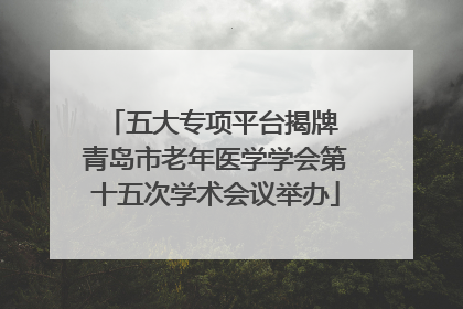五大专项平台揭牌 青岛市老年医学学会第十五次学术会议举办
