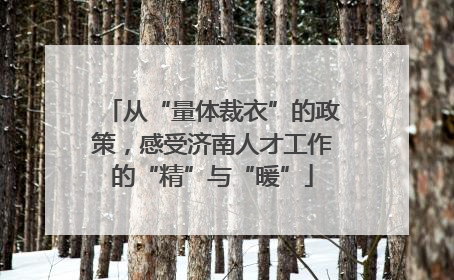 从“量体裁衣”的政策，感受济南人才工作的“精”与“暖”