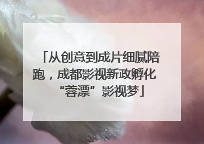 从创意到成片细腻陪跑，成都影视新政孵化“蓉漂”影视梦