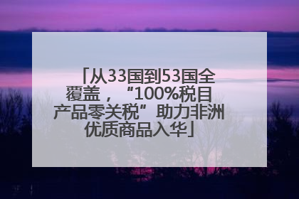 从33国到53国全覆盖，“100%税目产品零关税”助力非洲优质商品入华