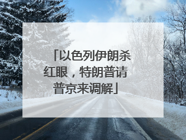 以色列伊朗杀红眼，特朗普请普京来调解