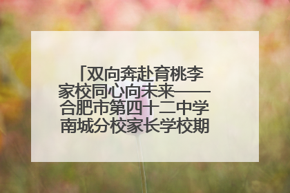 双向奔赴育桃李 家校同心向未来——合肥市第四十二中学南城分校家长学校期末总结会圆满召开