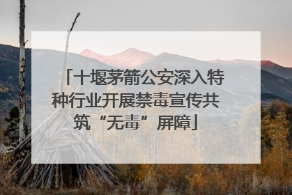 十堰茅箭公安深入特种行业开展禁毒宣传共筑“无毒”屏障