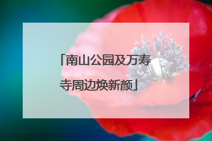 南山公园及万寿寺周边焕新颜
