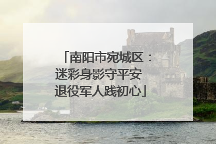 南阳市宛城区：迷彩身影守平安 退役军人践初心