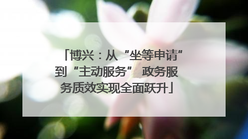 博兴：从“坐等申请”到“主动服务” 政务服务质效实现全面跃升
