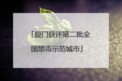 厦门获评第二批全国禁毒示范城市