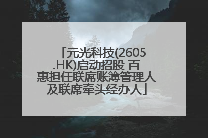 元光科技(2605.HK)启动招股 百惠担任联席账簿管理人及联席牵头经办人