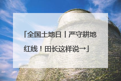 全国土地日丨严守耕地红线！田长这样说→